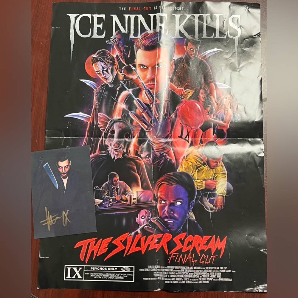 Ice Nine Kills Poster with autographed Spencer Charnas photo